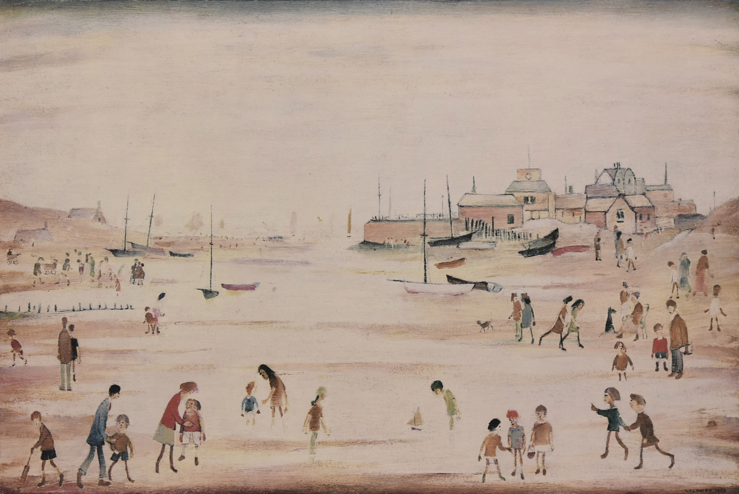This signed lithograph titled ‘On the Sands’ by Laurence Stephen Lowry sold for £1,000.